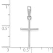 14k White Gold Polished Cross Pendant