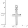 14k White Gold Beveled Cross Charm