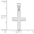 14k White Gold Polished Cross Charm