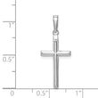 14k White Gold Reversible Latin Cross Pendant