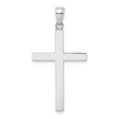 14K White Gold Solid Reversible Latin Cross Pendant