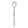 14K White Gold Diamond-cut X Cross Pendant