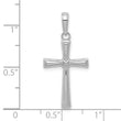 14K White Gold Diamond-cut X Cross Pendant
