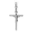 14K White Gold Stick Style Crucifix Pendant