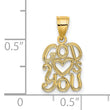 14K GOD HEARTS YOU Charm