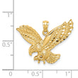 14K Diamond-cut Eagle Pendant
