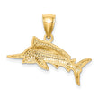 14K D/C Marlin Pendant