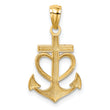 14K Anchor with Heart Pendant