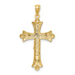14K Two-Tone Florentine Crucifix