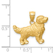 14K Diamond-cut Golden Retriever Pendant