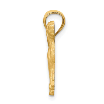 14K Diamond-cut Beagle Pendant