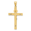 14K Two-tone INRI Crucifix Pendant