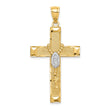 14K w/Rhodium Cross w/Rosary Pendant