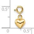 14K Polished Heart w/ Spring Ring Clasp Charm