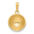 14K and White Rhodium D/C Soccer Ball Pendant