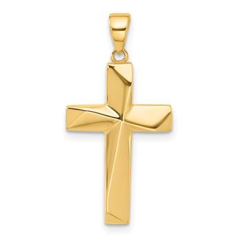 14K Polished Cross Pendant
