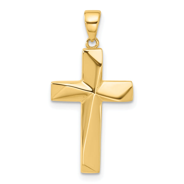 14K Polished Cross Pendant