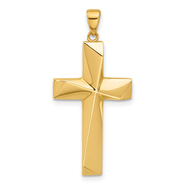 14K Polished Cross Pendant