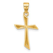 14K Polished Cross Pendant