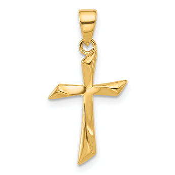 14K Polished Cross Pendant