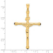 14K Polished Crucifix Onyx Pendant