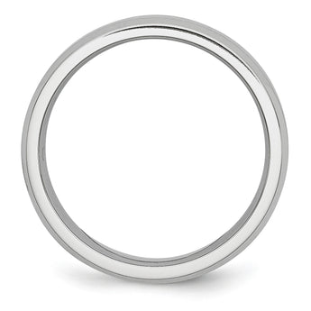 Cobalt Beveled Edge Satin and Polished 6mm Band - Birthstone Company
