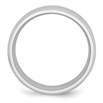 Cobalt Beveled Edge Satin and Polished 7mm Band - Birthstone Company