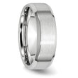 Cobalt Beveled Edge Satin and Polished 7mm Band - Birthstone Company