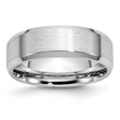 Cobalt Beveled Edge Satin and Polished 7mm Band - Birthstone Company