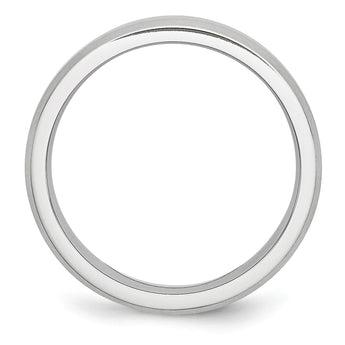 Cobalt Beveled Edge Satin 6mm Band - Birthstone Company