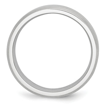 Cobalt Beveled Edge Satin 7mm Band - Birthstone Company