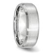 Cobalt Beveled Edge Satin 7mm Band - Birthstone Company