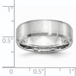 Cobalt Beveled Edge Satin 7mm Band - Birthstone Company