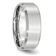 Cobalt Beveled Edge Satin 8mm Band - Birthstone Company