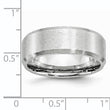 Cobalt Beveled Edge Satin 8mm Band - Birthstone Company