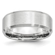 Cobalt Beveled Edge Satin 8mm Band - Birthstone Company