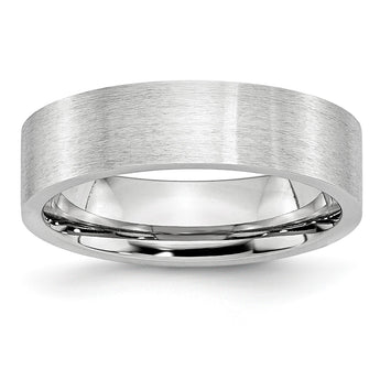 Cobalt Flat Satin 6mm Band - Birthstone Company
