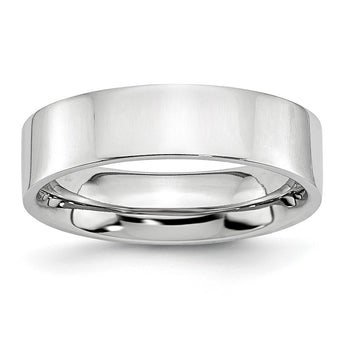 Cobalt Flat Polished 6mm Band - Birthstone Company