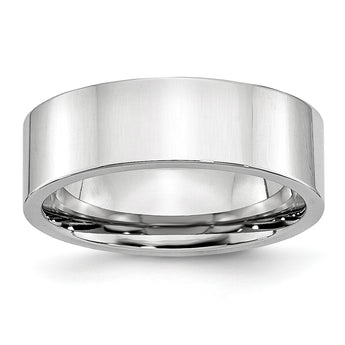 Cobalt Flat Polished 7mm Band - Birthstone Company