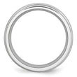 Cobalt Satin and Polished Ridged Edge 7mm Band - Birthstone Company