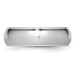 Cobalt Satin and Polished 7mm Ridged Edge Band - Birthstone Company