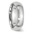 Cobalt Satin and Polished 7mm Ridged Edge Band - Birthstone Company