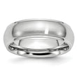 Cobalt Satin and Polished 7mm Ridged Edge Band - Birthstone Company