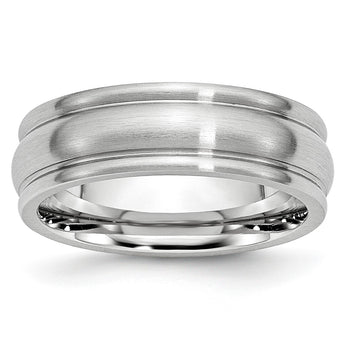 Cobalt Satin 7mm Rounded Edge Band - Birthstone Company