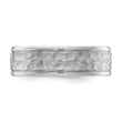 Cobalt Brushed and Polished Hammered Center 7mm Band - Birthstone Company