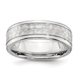 Cobalt Brushed and Polished Hammered Center 7mm Band - Birthstone Company