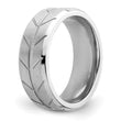 Cobalt Brushed and Polished Beveled 8mm Band - Birthstone Company