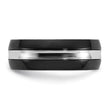 Cobalt Polished Black IP-plated 8mm Band - Birthstone Company