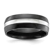 Cobalt Polished Black IP-plated 8mm Band - Birthstone Company