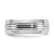 Cobalt Polished Grooved 8mm Band - Birthstone Company